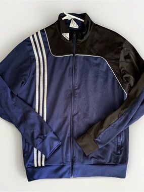 Y2K adidas Navy and Black Training Jacket